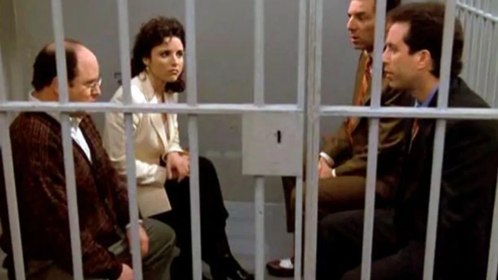 The cast of Seinfeld goes to jail at the end of the series.