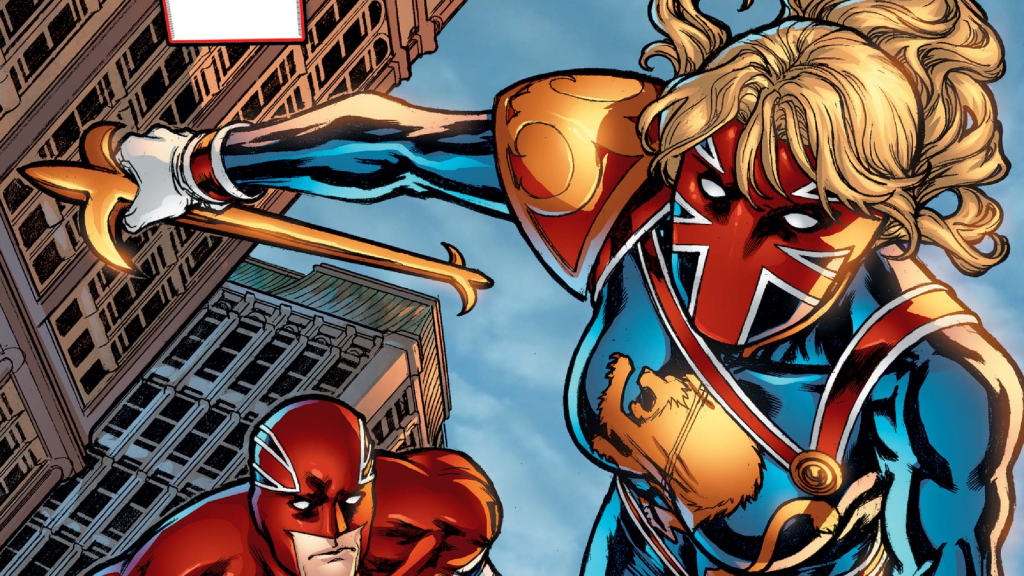 Lionheart and Captain Britain in Marvel Comics