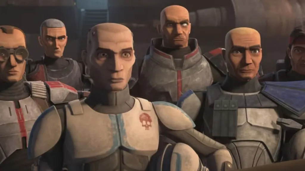 Rex and Echo with the Bad Batch in The Clone Wars.
