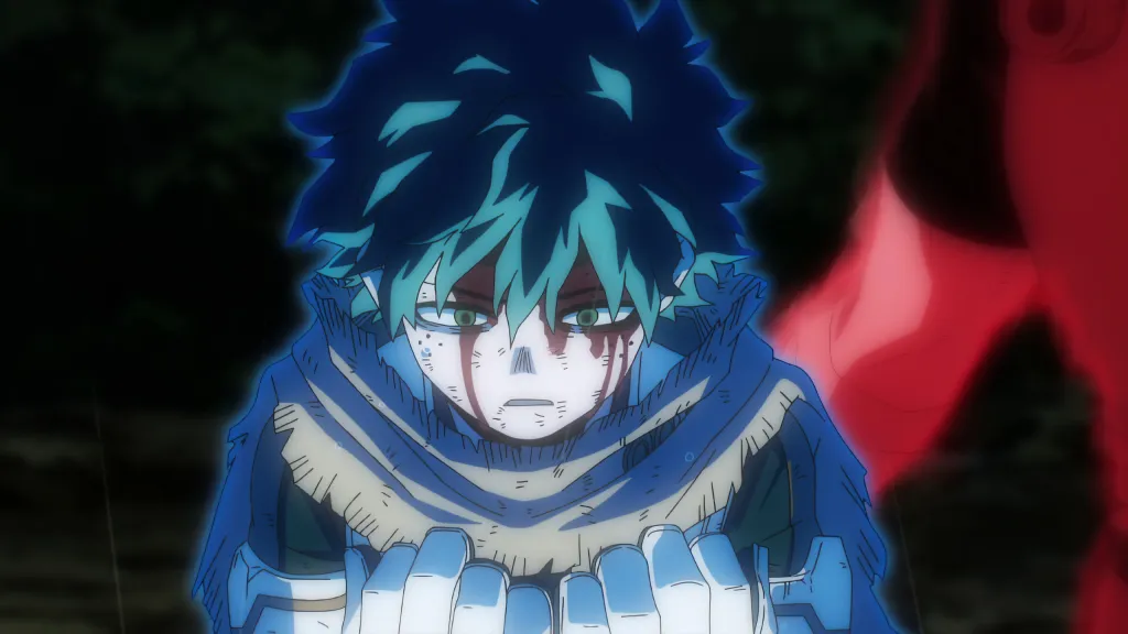 Deku looking at his hands - from Episode 164 of MHA