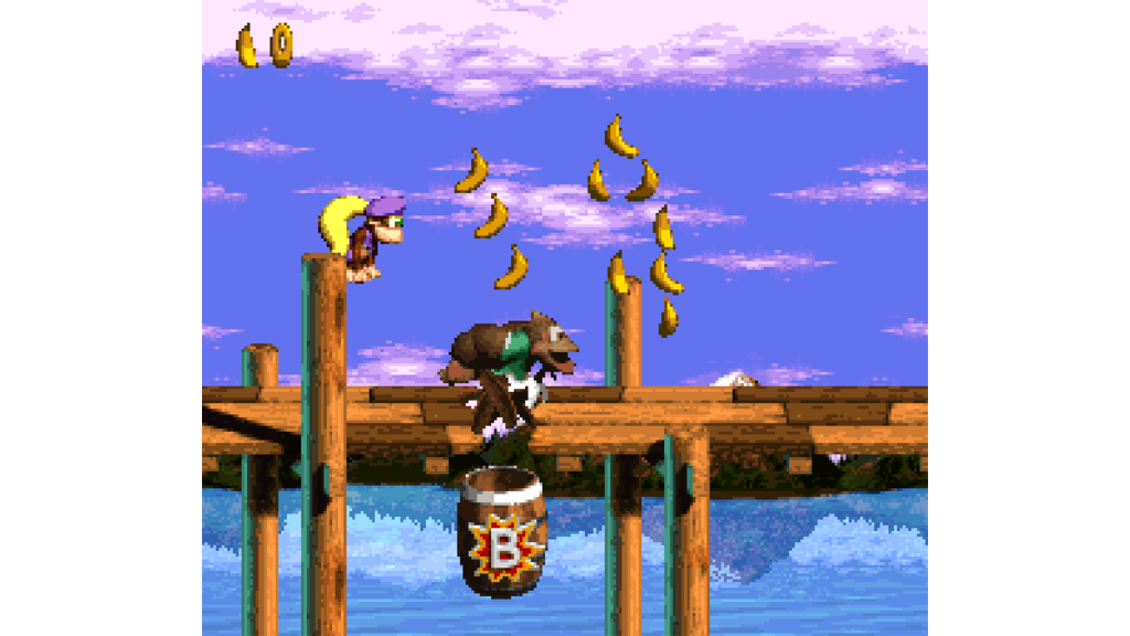 A screenshot from Donkey Kong Country 3: Dixie Kong's Double Trouble!.
