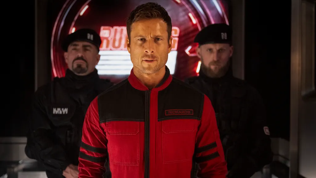 Glen Powell as Ben Richards in The Running Man 2025