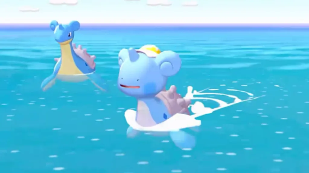 Lapras and Ditto in Pokopia