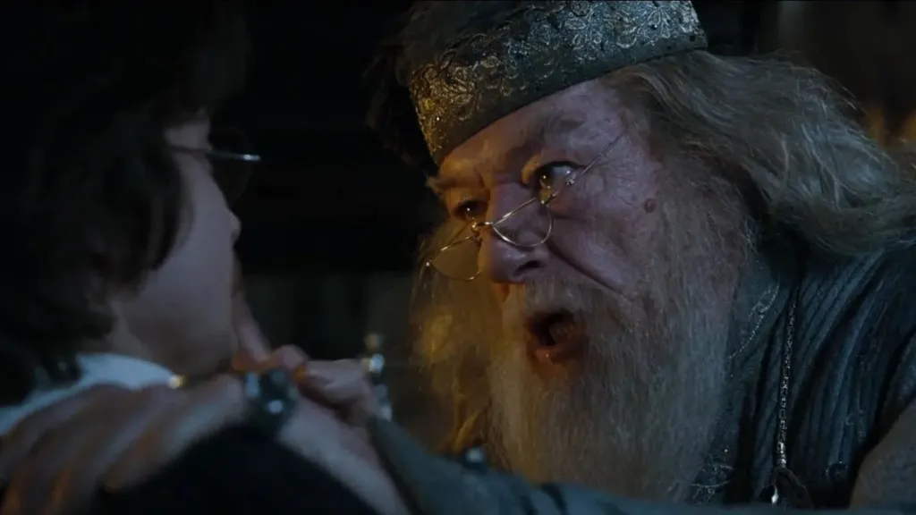 Michael Gambon as Dumbledore in Harry Potter and the Goblet of Fire