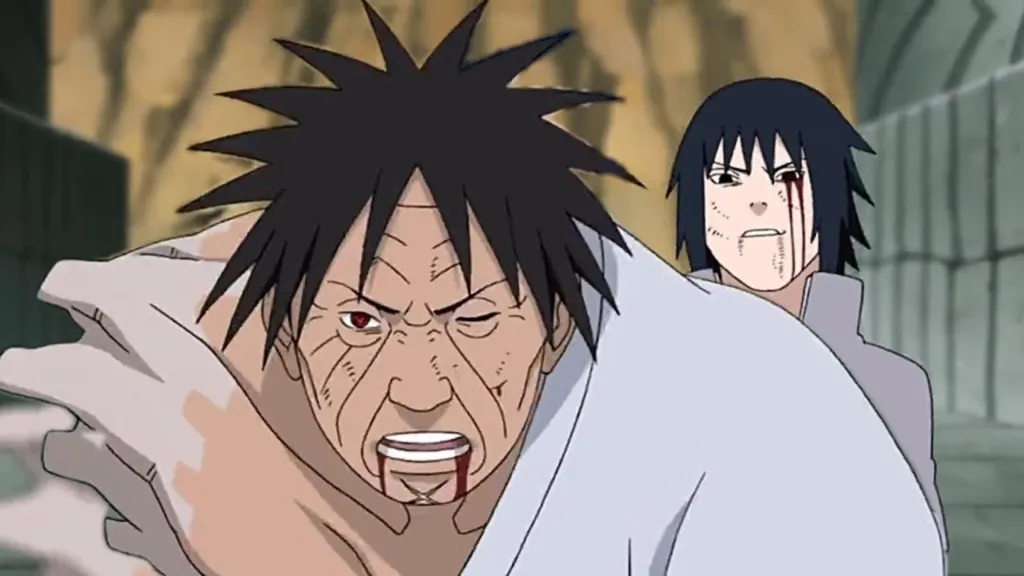 Sasuke staring down Danzo