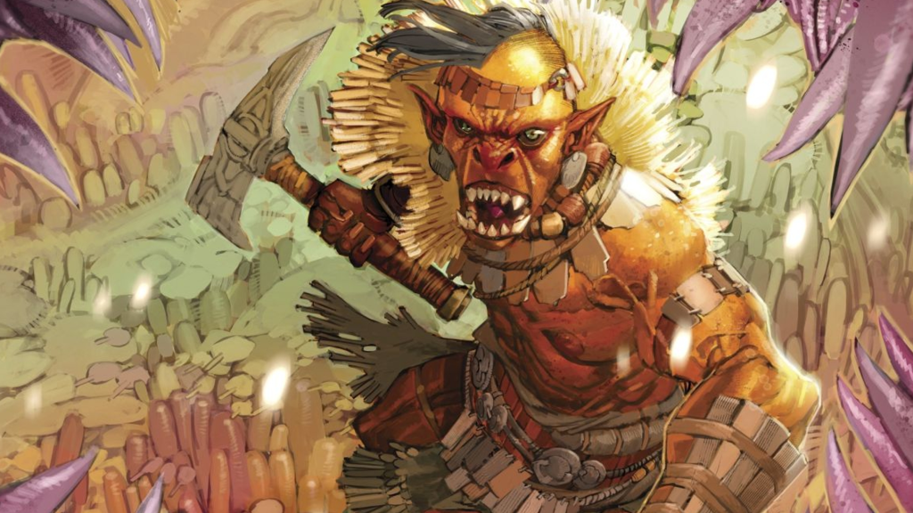 Skinbreaker Anok Facing Jaws of Monster