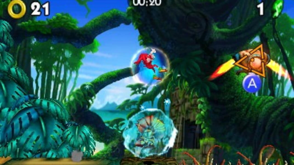 A screenshot from Sonic Boom: Fire & Ice, showing a player targeting an enemy.