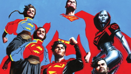 Superman and the Super-Family Heroes Posing