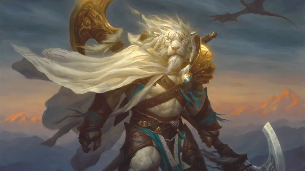 The Planeswalekr Ajani Goldmane in Magic the Gathering