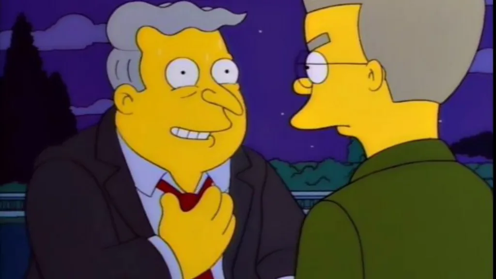 Larry and Smithers in The Simpsons