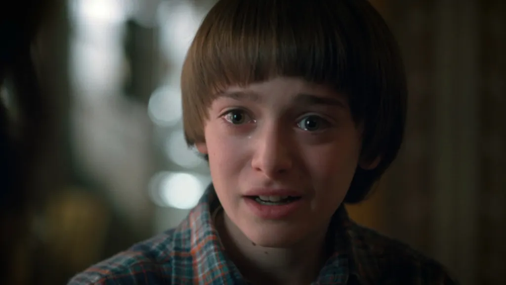 Noah Schnapp as Will Byers crying in Stranger Things Season 2