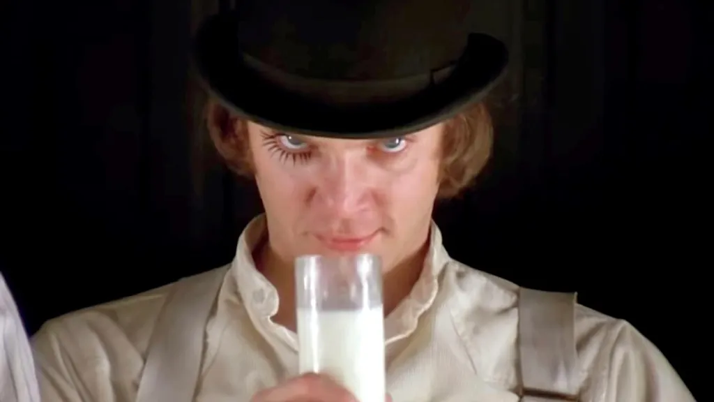 Malcolm McDowell in A Clockwork Orange