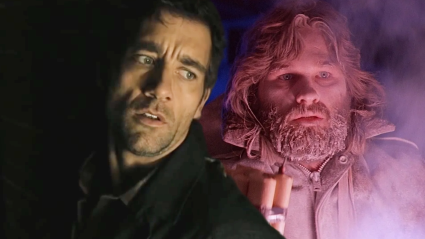 Split image of Clive Owen in Children of Men and Kurt Russell in The Thing