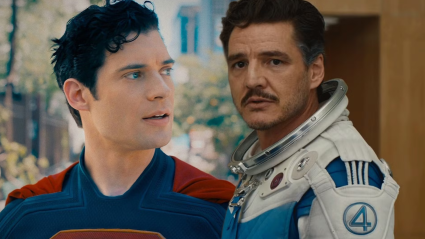 Split image of David Corenswet as Superman and Pedro Pascal as Reed Richards