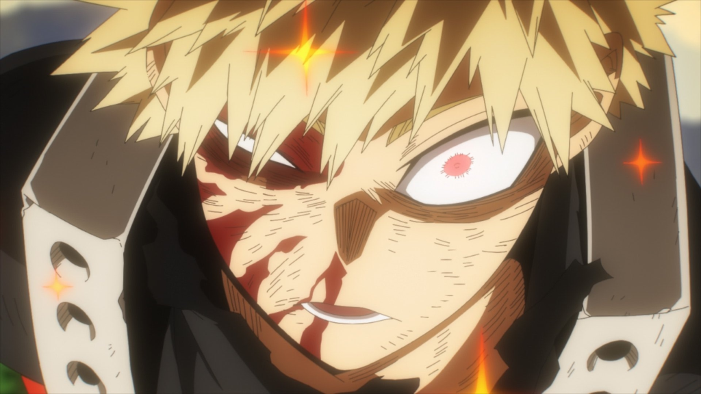 Bakugo bleeding in My Hero Academia Season 7