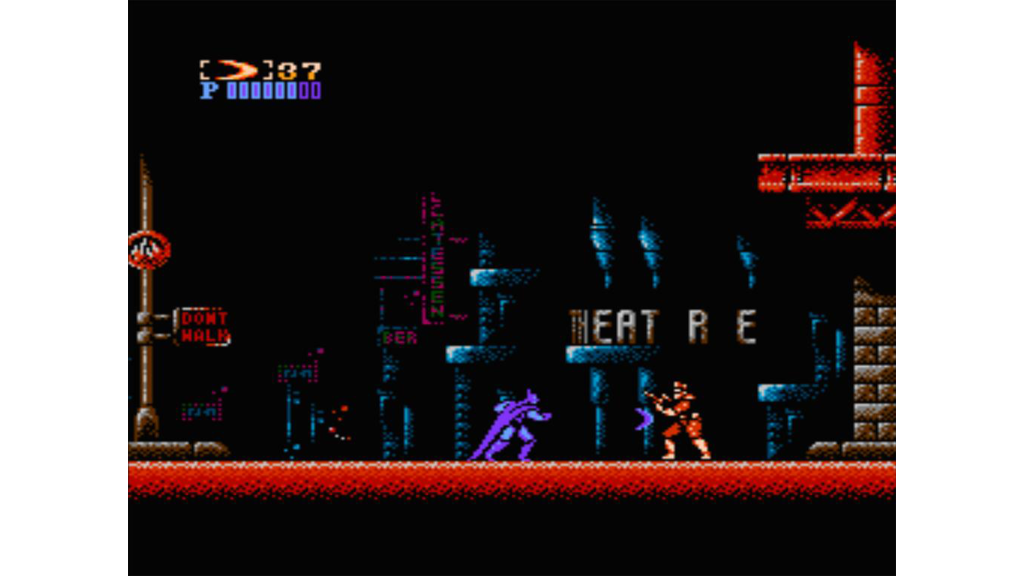 A screenshot from Batman: The Video Game, showing Batman fighting an enemy.