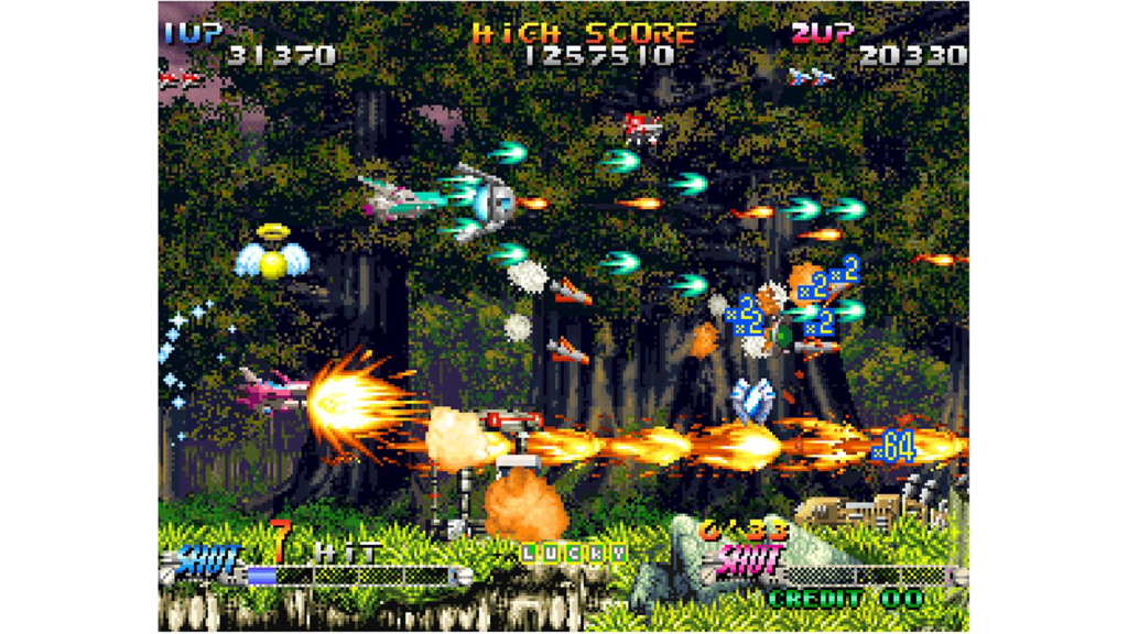 A screenshot from Blazing Star on the SNK NeoGeo.
