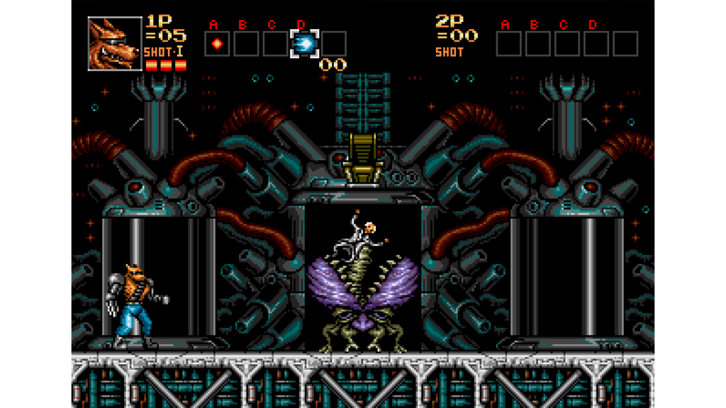 A screenshot from Contra: Hard Corps on the Sega Genesis.