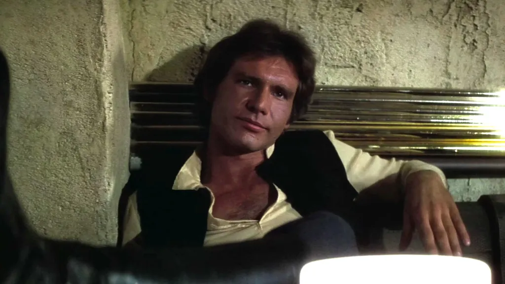 Harrison Ford as Han Solo in Star Wars A New Hope
