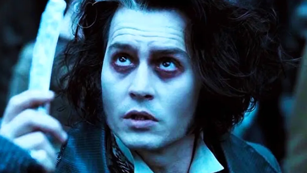 Johnny Depp as Sweeney Todd in 2007 movie