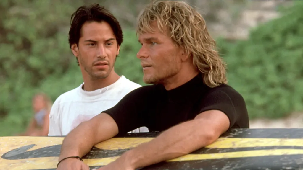 Keanu Reeves and Patrick Swayze in Point Break