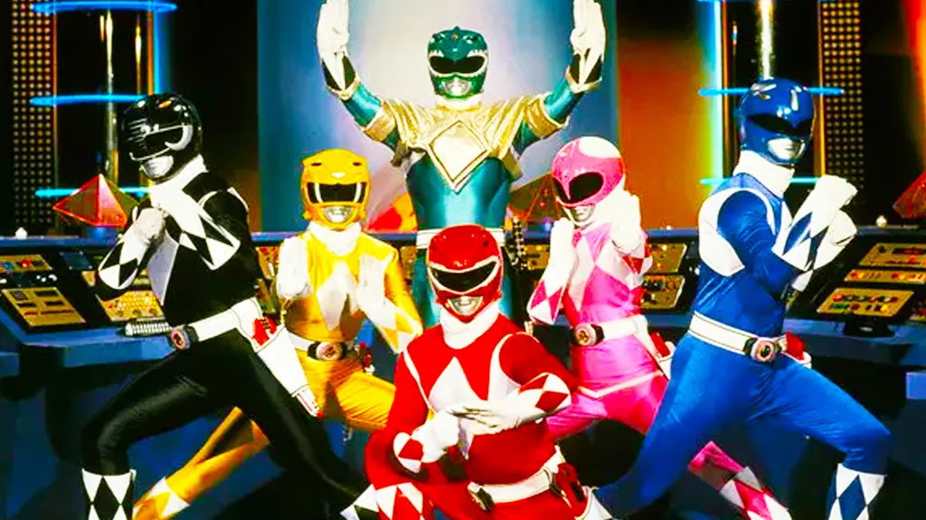 Migthy Morphin' Power Rangers doing poses