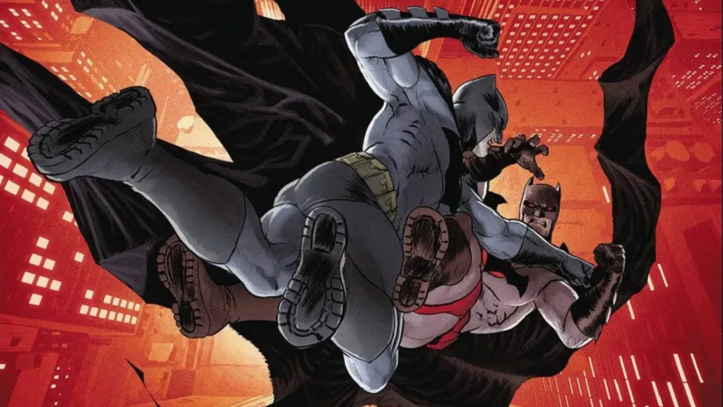 Batman battling Flashpoint Batman