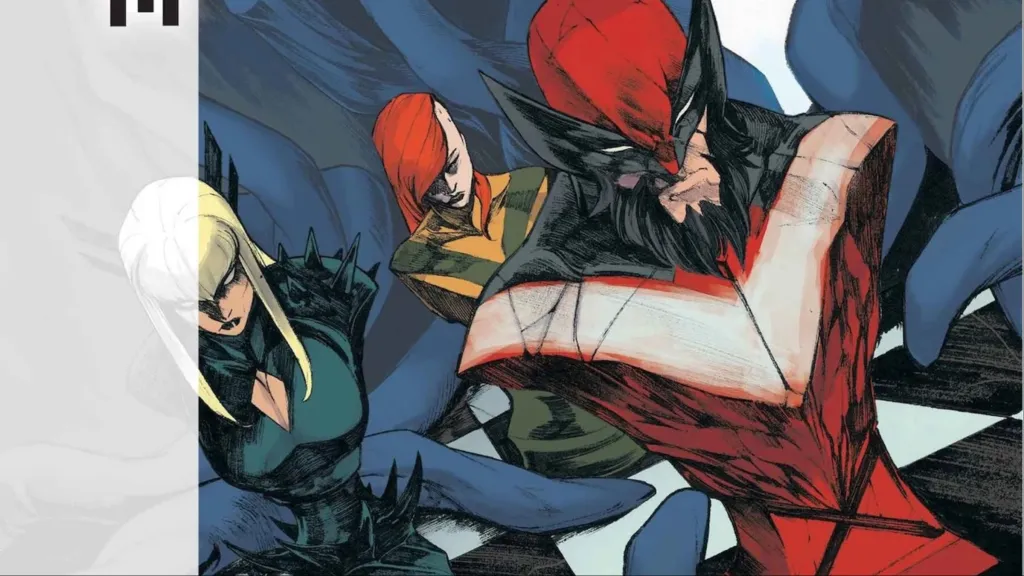 Ultimate Wolverine, Jean Grey, and Magik as chess pieces