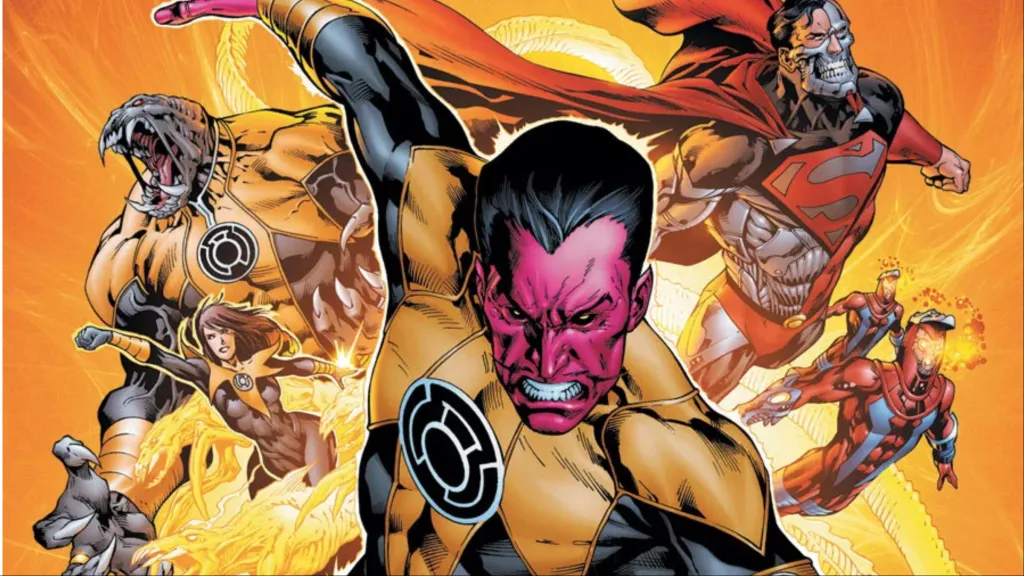Sinestro Leading the Sinestro Corps into battle