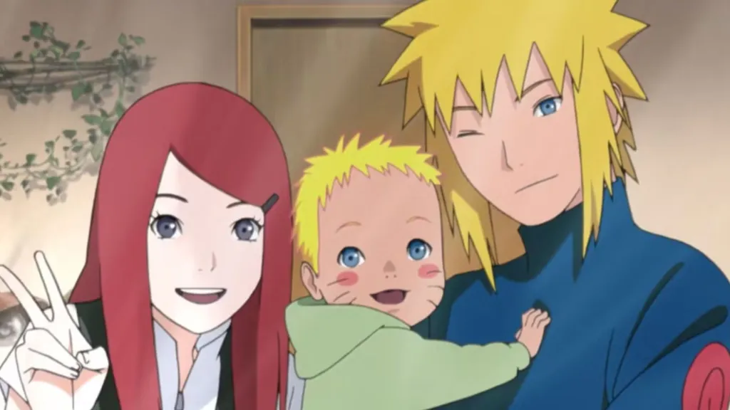 Child Naruto with his parents