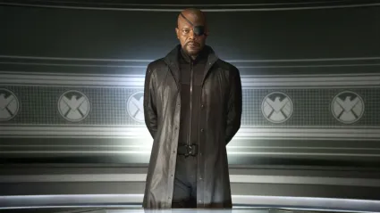 Samuel L Jackson as Nick Fury Director of SHIELD in the MCU
