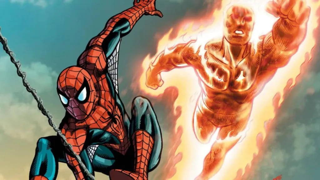 Spider-Man and Human Torch in Marvel Comics