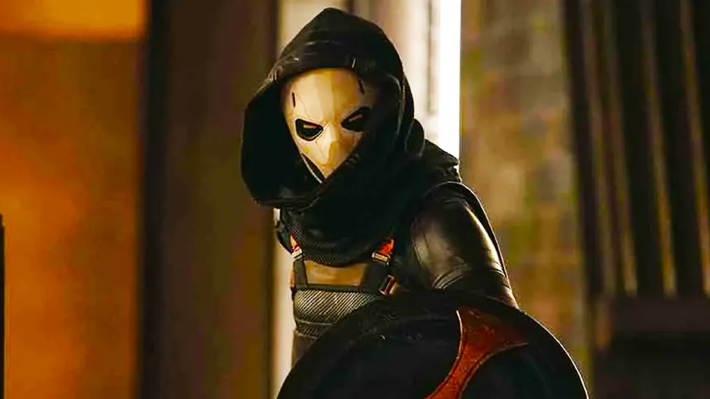 Taskmaster in costume in Thunderbolts*