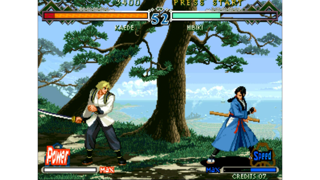 A screenshot from The Last Blade 2 on the SNK NeoGeo.