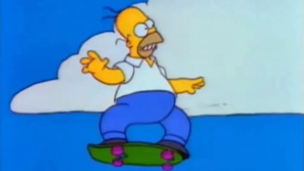 Homer jumps the gorge in The Simpsons