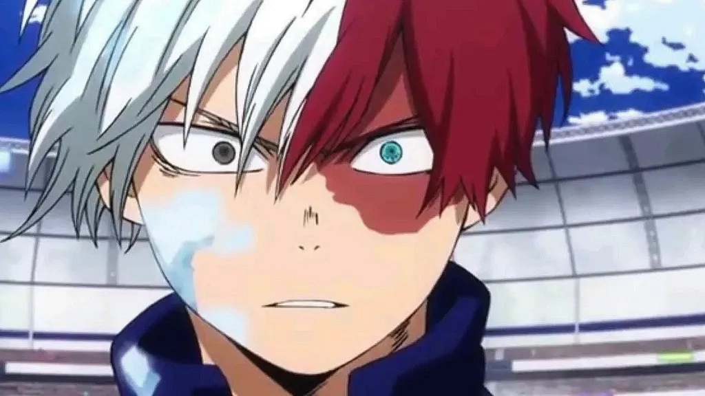 Todoroki looking angry in My Hero Academia Season 2