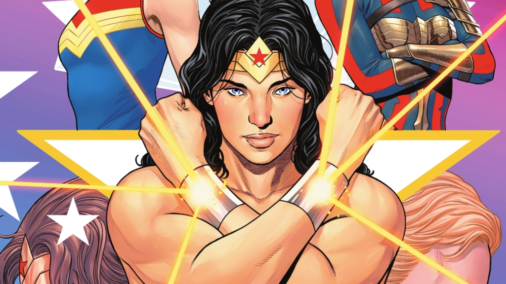 Wonder Woman Using Bracelets to Block Bullets