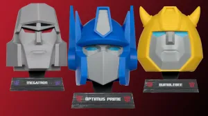 McFarlane Toys Debuts Transformers 1:3 Scale Head Replicas: Optimus Prime, Megatron, and Bumblebee