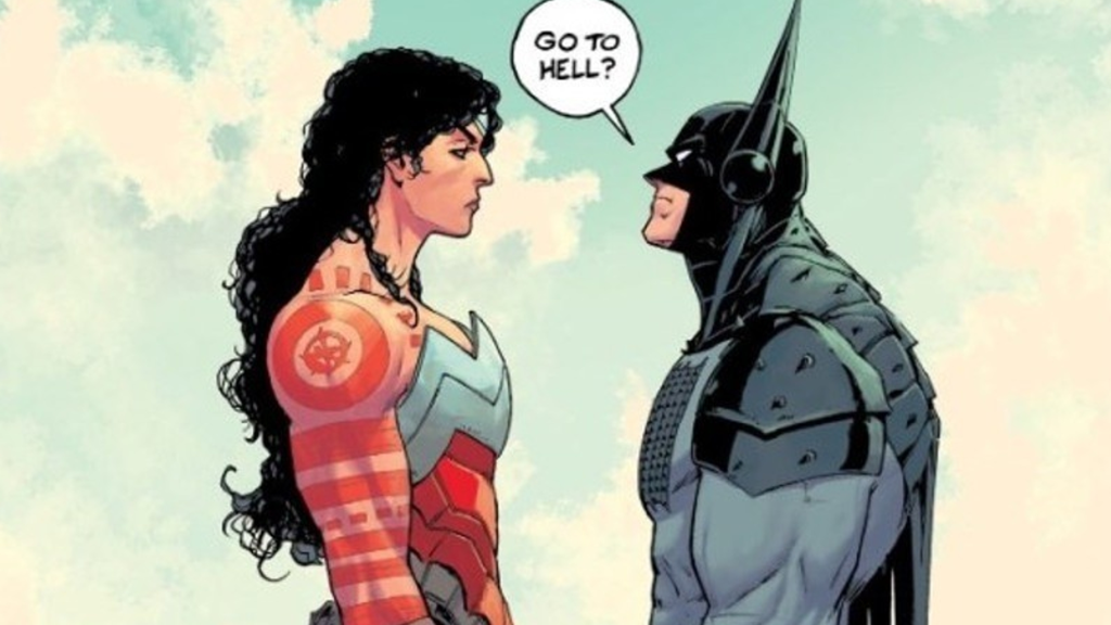 Absolute Batman Asking Wonder Woman to Go to Hell