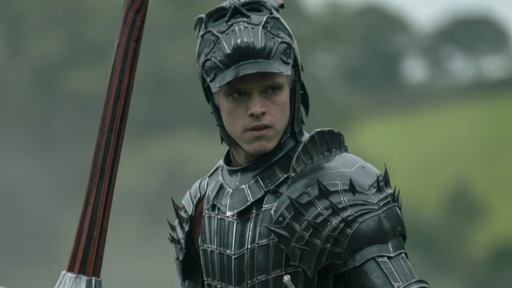 Prince Aerion Targaryen wearing armor in A Knight of the Seven Kingdoms