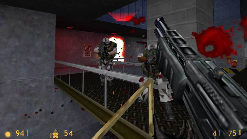 A screenshot from Half-Life (1998).