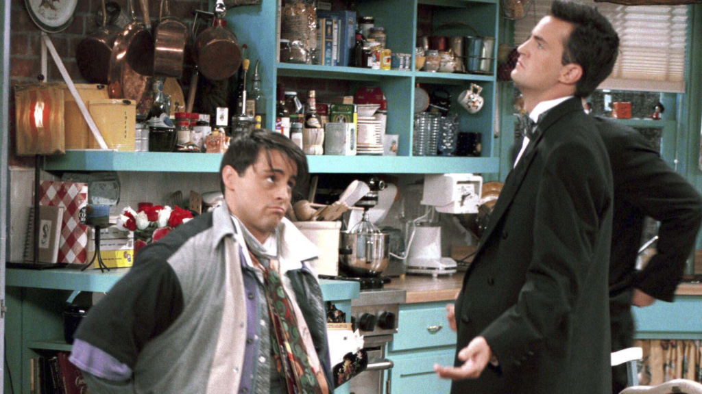 Joey and Chandler in Friends The One Where No One's Ready