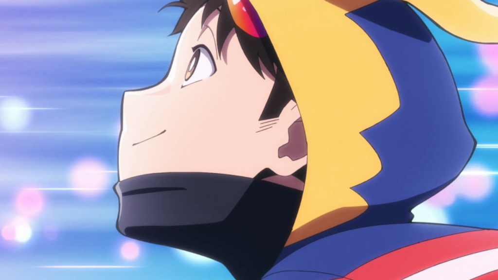 Koichi smiling and looking up in My Hero Academia: Vigilantes