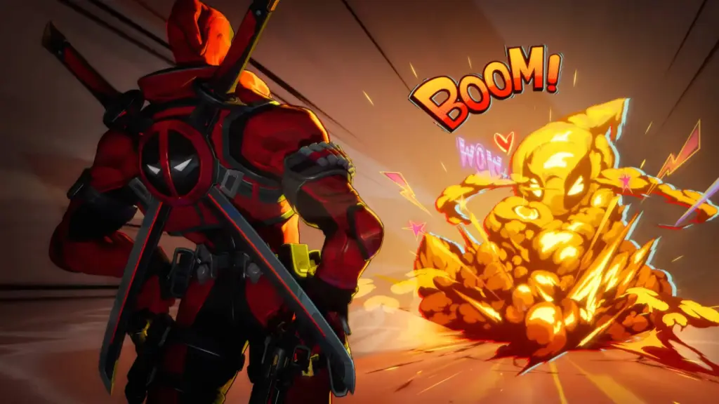 Marvel Rivals Deadpool using ability to detonate explosion