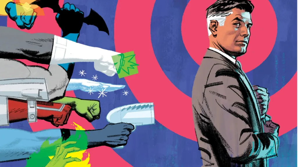 The Human Target with the Justice League international about to attack him