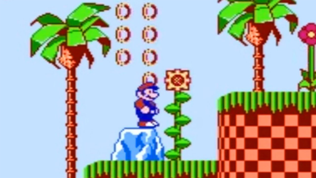 A screenshot from Somari on the Nintendo Famicom.