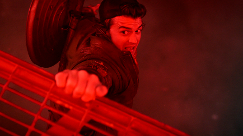 Steve Harrington falling off the radio tower in Stranger Things' series finale