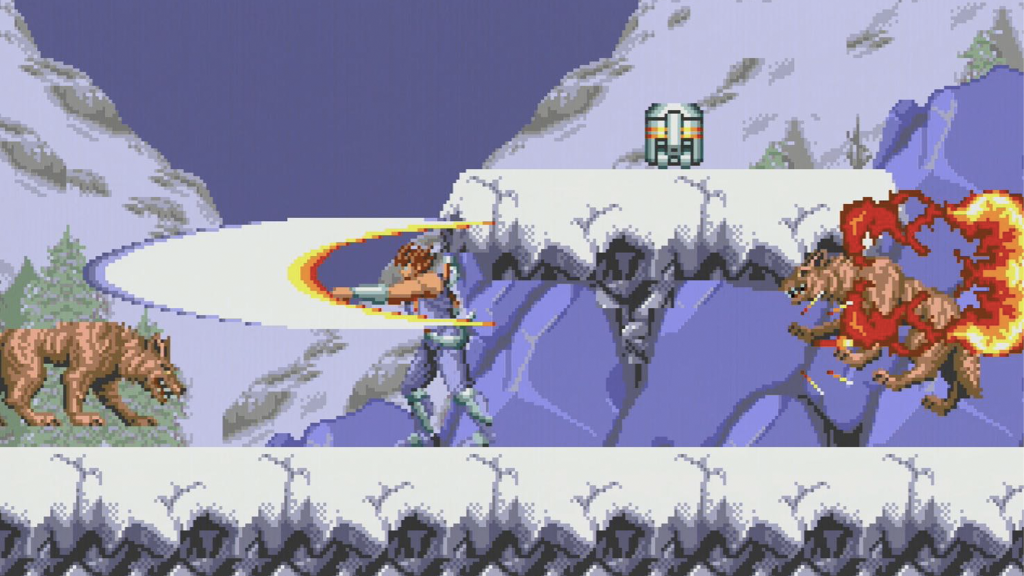 A screenshot from Strider on the Sega Genesis.