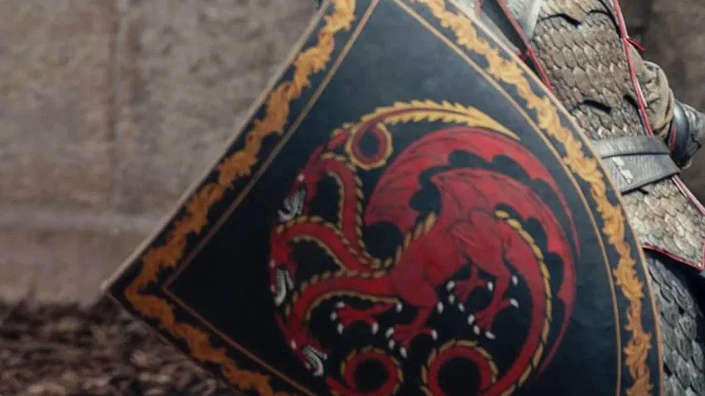 The Targaryen sigil on a shield in A Knight of the Seven Kingdoms