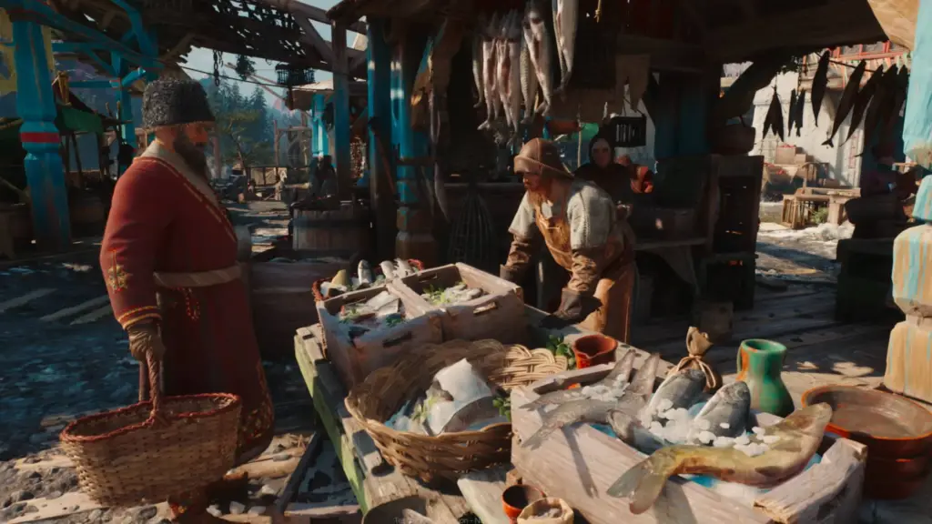 The Witcher 4 in-game marketplace from tech demo showcase